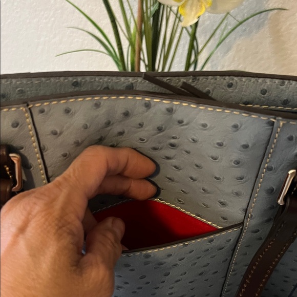 Dooney & Bourke Dusty Blue Lexington Embossed Tote NWT retail $238 - Picture 4 of 8